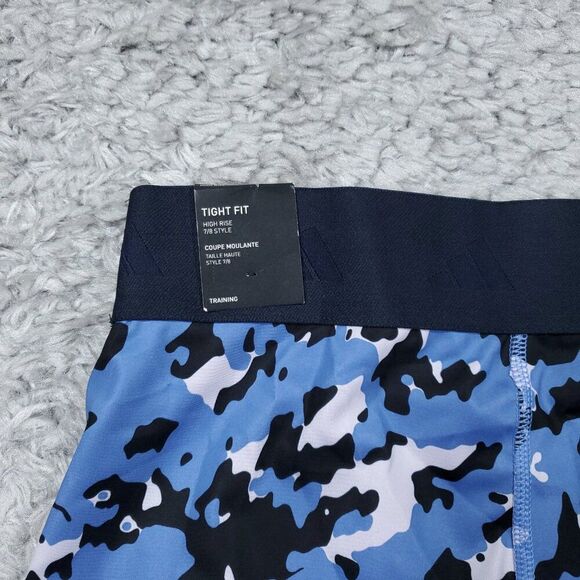 Adidas Techfit Camo 7/8 Leggings Silver Dawn Blue Fusion Women's Size Small - Picture 3 of 8